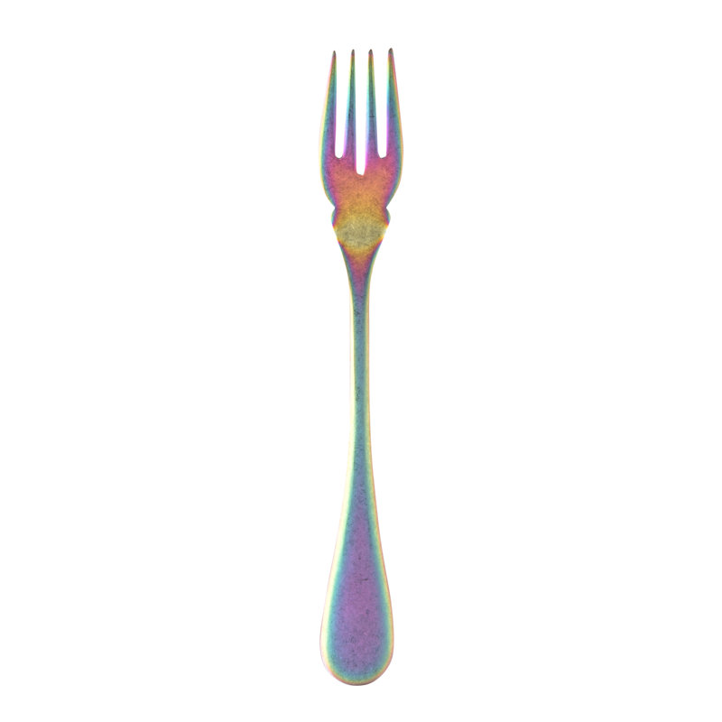 Vintage Table Fish Fork - 48 Pieces - Pewter Gold, Pewter Rainbow
