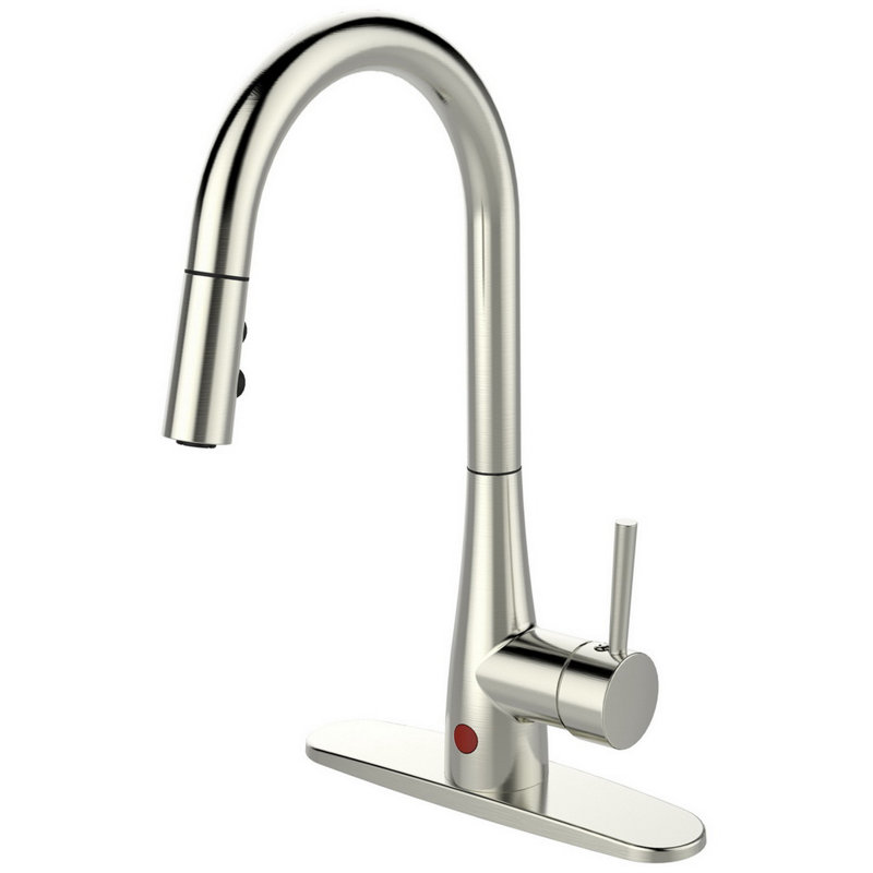 RunFine Group Pull Down Touchless Kitchen Faucet, Brushed Nickel