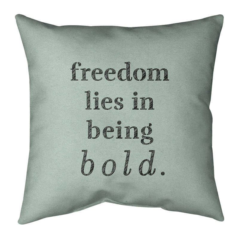 Coussin «Hand Bold», 18 po x 18 po, Vert / Noir