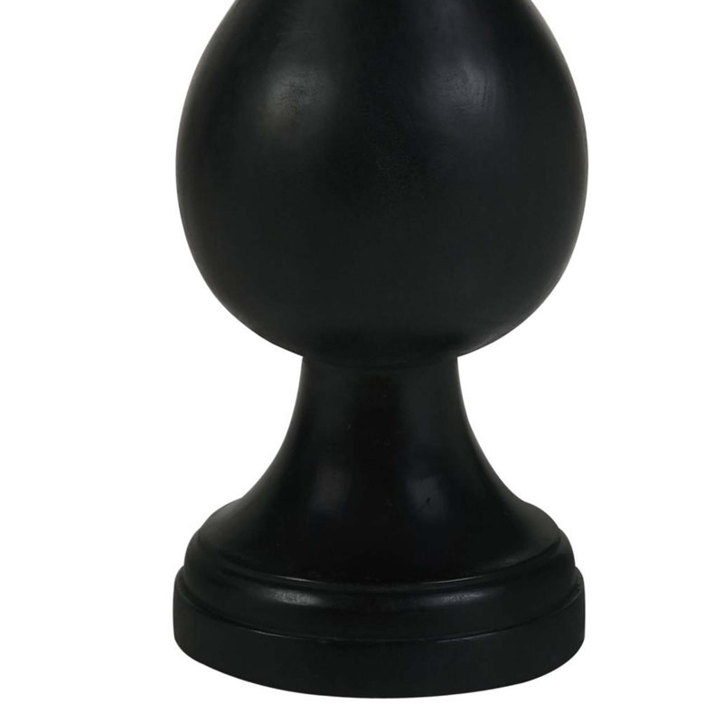 Table d'appoint piédestal blanc délavé, Noir