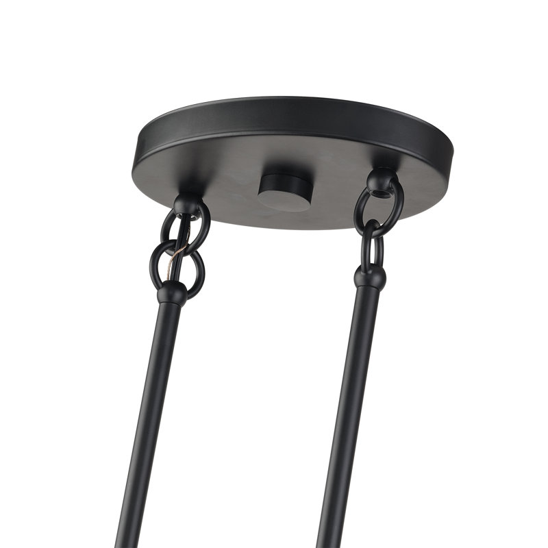 Lustre linéaire extra large Yount, Noir mat, Noir