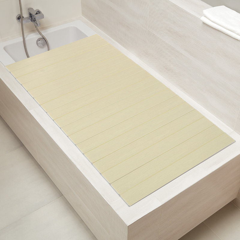 Couvercle de baignoire autoportant Stinec chiffre, Jaune, H 0,26 po x l 70,87 po x P 31,5 po