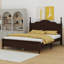 Structure de lit plateforme, lit plateforme de style rétro avec support en lattes de bois-1387452016-1387452021