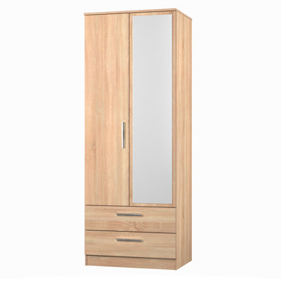 Bhaga 2 Door 2 Drawer Mirrored Robe 