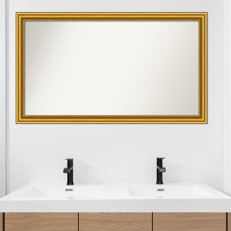 Townhouse Gold Non-Beveled Bathroom Wall Mirror, 26,75 po x 45,75 po