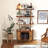 4-tier Bookcase, 68.9 inch Freestanding Bookshelf With Storage Cabinet And Sliding Door-338935548-339686048
