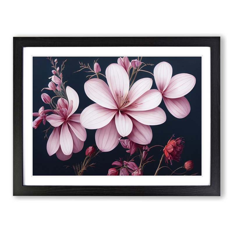 Inspiring Flowers - Single Picture Frame Print, Black Framed, 46cm H x 64cm W x 2cm D
