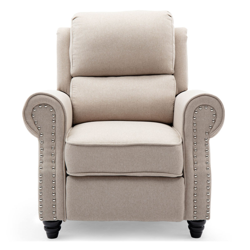 Chesterbrook 88cm Wide Glider Standard Recliner, Beige