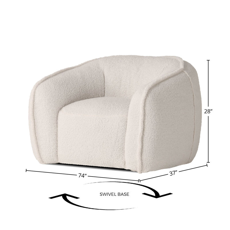 Fauteuil pivotant l 74 po Duffy