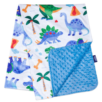 Wildkin Plush Baby Blanket – Soft & Cozy Comfort, Ideal for Toddlers, Travel & Daycare - Dinosaur Land
