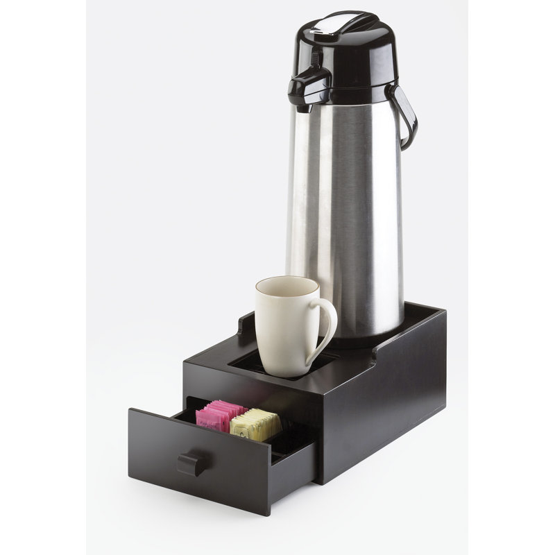 Midnight Bamboo Single Airpot Stand with Packet Drawer