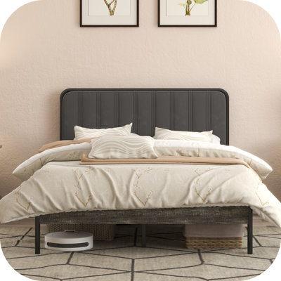 Barrault Upholstered Panel Headboard Design Bed
