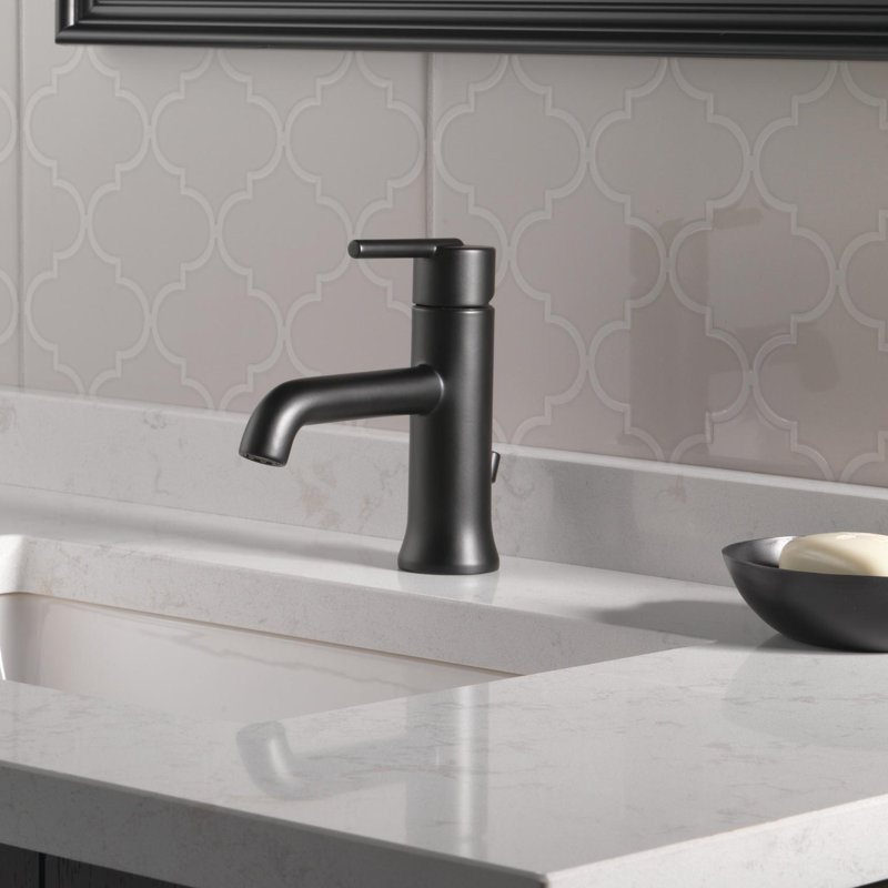 Trinsic Single Hole Bathroom Faucet, Matte Black