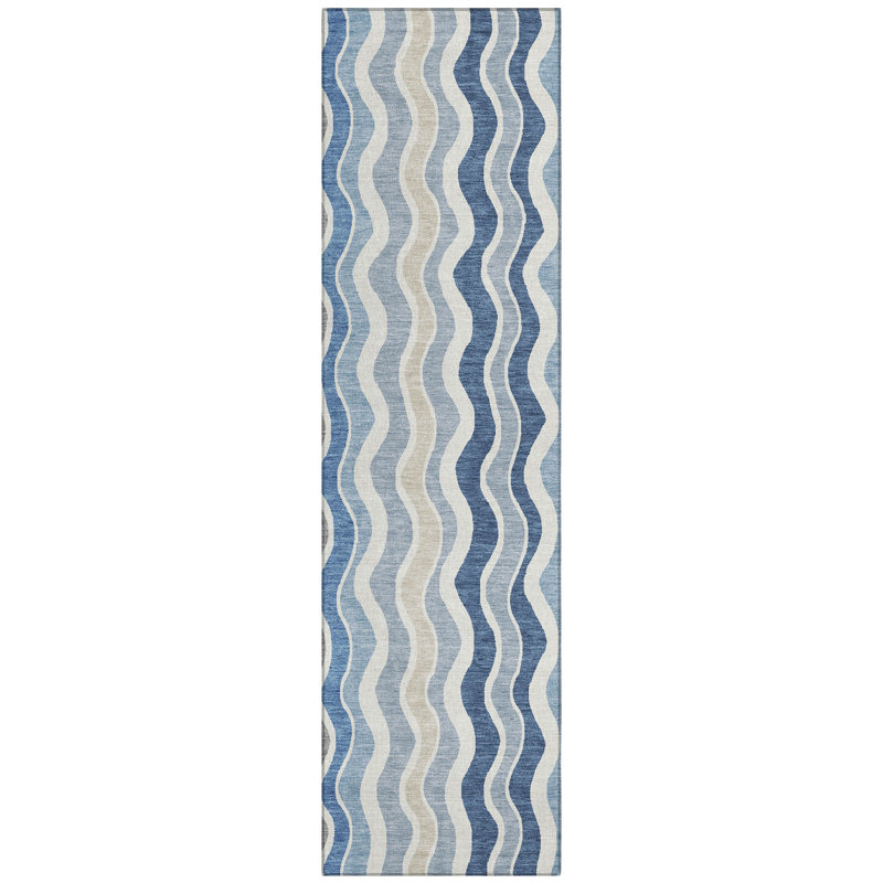 Machine Washable Indoor/Outdoor Chantille ACN2342 Stripes Rug, Runner 2'3" x 7'6"
