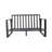 Double Sofa + Rectangular Coffee Table, Light Gray Cushions JM 9017 (Tino Tino)-221141212