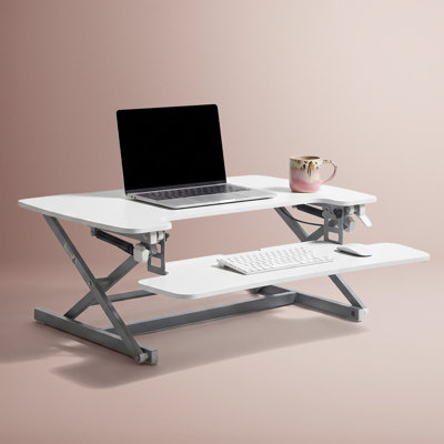 True Seating Ergo Height Adjustable Small Standing Desk Converter