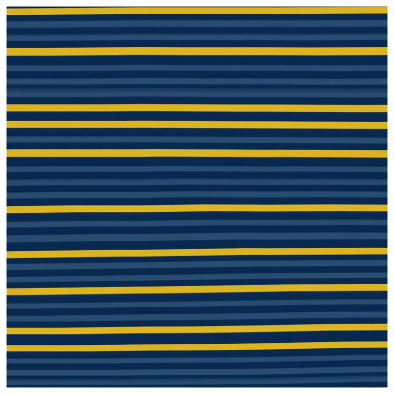 Couvertures à rayures bleu marine et jaunes, 60in W x 80in H