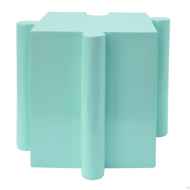 Art Side Table, Modular Convex Edge MGO Table, Light Green
