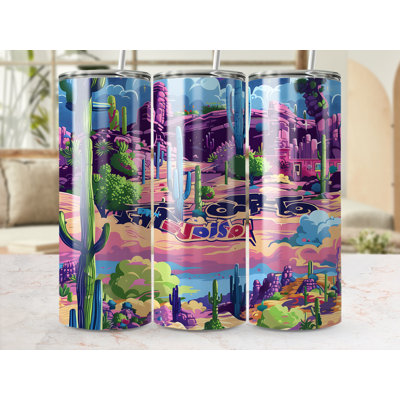 Choose Handmade Tumblers 591ml Vacuum Insulated Stainless Steel (18/8) Travel Tumbler with Straw