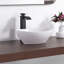Lavabo vasque ovale en céramique blanc 16 pouces 16,2 "x 13" au-dessus du comptoir pour petite salle de bain