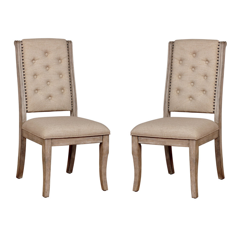 Chaise d'appoint rembourrée Chianti, Naturel rustique / bois brun