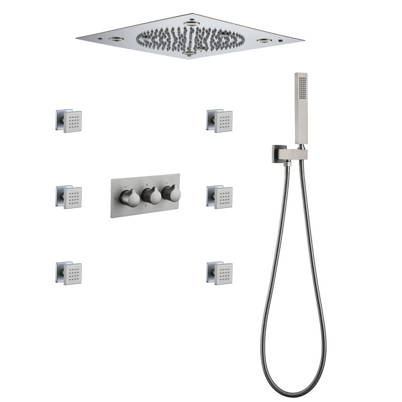 All-In-One Kit with Rough in-Valve, Brushed Nickel