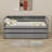 Wood Daybed With 2 Trundles, Storage Shelves, 1 Light For Free And USB Charging Design-371588976