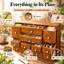 12-Drawer Apothecary Cabinet,Pre-Assembled Wooden Organizer
