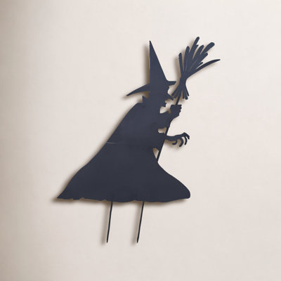 Metal Halloween Witch Silhouette Yard Stake