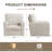 34''W Modern Soft Chenille Swivel Living Room Upholstered Swivel Accent Armchair With Pillow Back-894519823