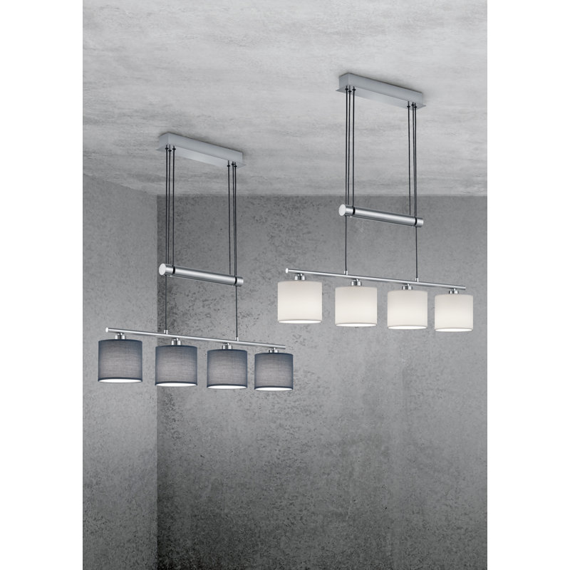Linear Pendant Light 4 Flames Vicky, White