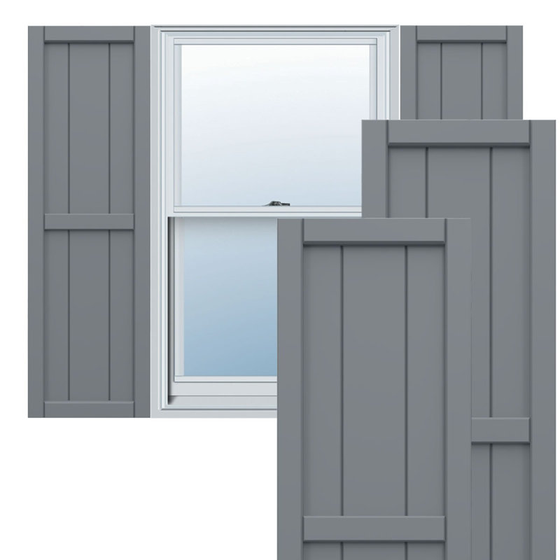 True Fit PVC, volets encadrés encadrés, 16.125", 64", Océan