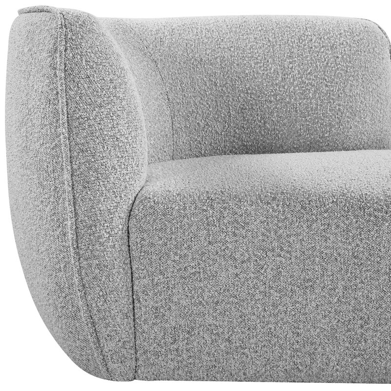 Hilton 70" Boucle Chaise Lounge, Gray Boucle Fabric