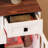 30-inch Electronic Fireplace With White TV Stand and Adjustable Light