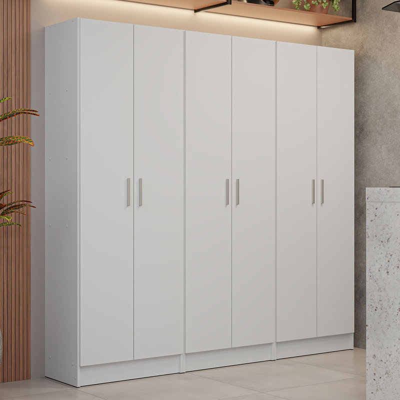 Armoire de rangement Hokku Designs, Blanc / Blanc