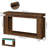 63" Long Console Table With Led Lights And Power Outlet, 2-Tier Farmhouse Sofa Table Behind Couch With Storage(Brown)-451874778