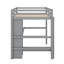 Full Size Loft Bed With Multifunction Shelves And Under-Bed Desk-737537914