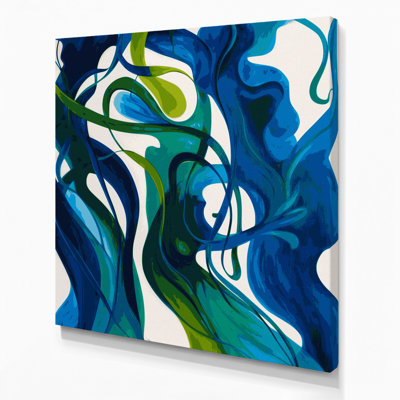 Abstract Figurative 71 Blue Canvas Wall Art