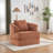 Oversized Upholstered Convertible Accent Barrel Chair-1364856245