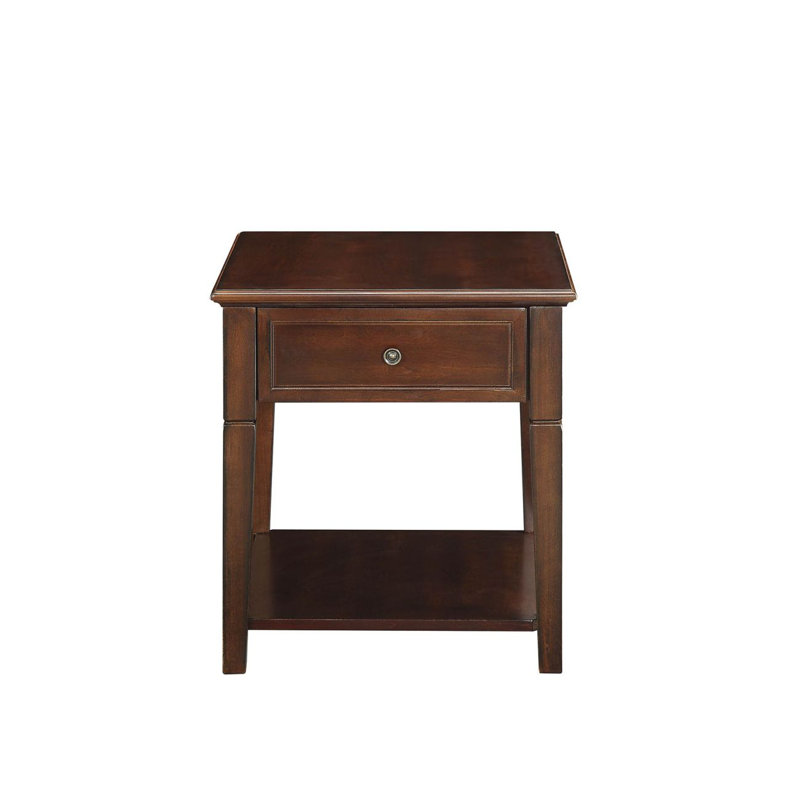End Table In Walnut With 1 Drawer