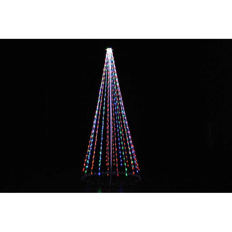 Arbre à DEL 3-D (1615-Multi), H 96 po x l 45 po x P 30 po, Multicolore