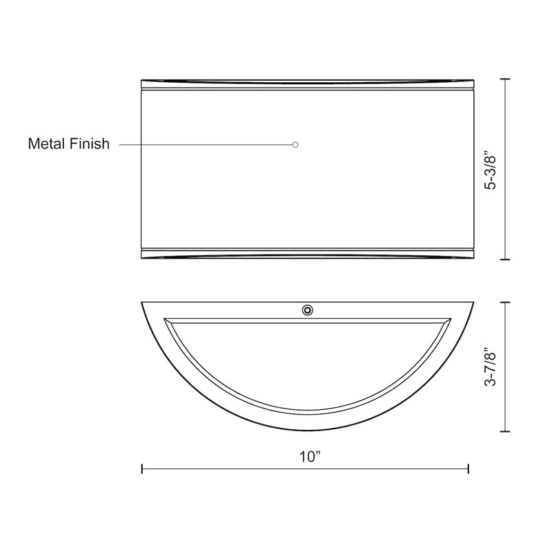 Olympus Half-Circle Dimmable LED Wall Sconce in Gray Aluminum