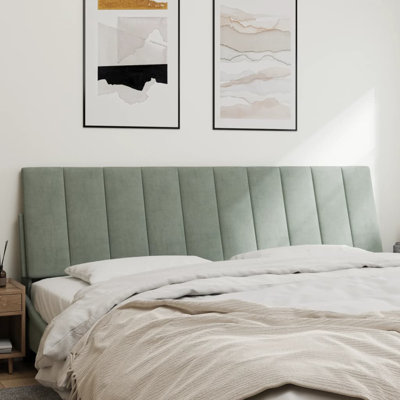 Coussin de tête de lit vidaXL gris clair Hanko de 183 cm