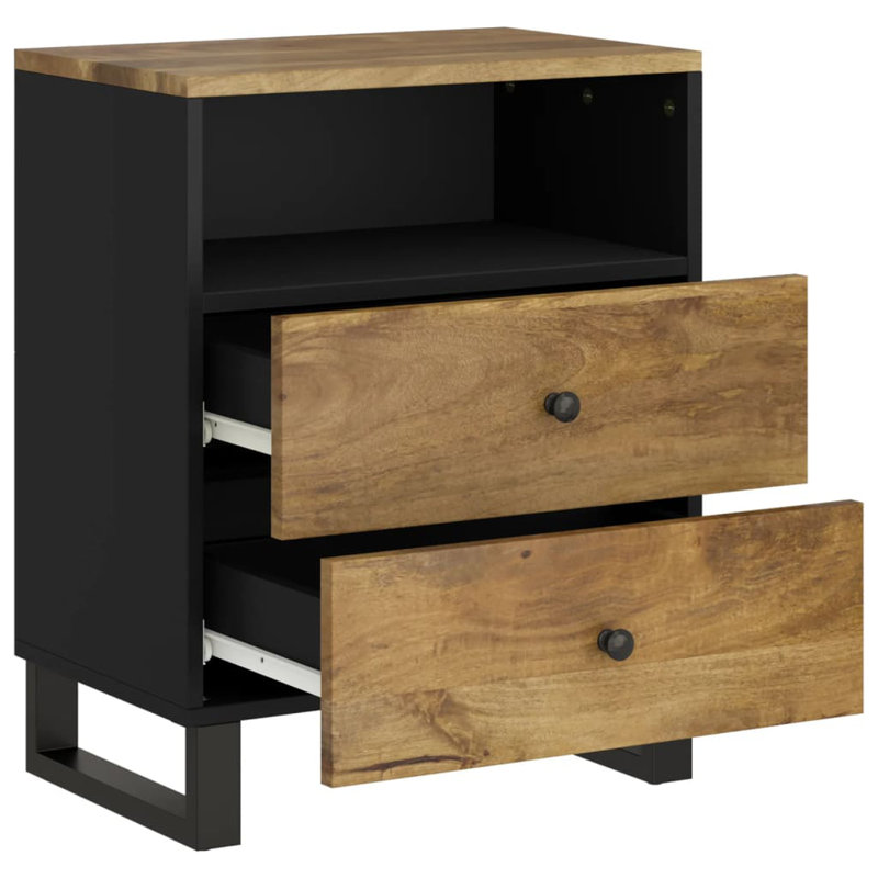 50cm W Solid Wood Bedside Table