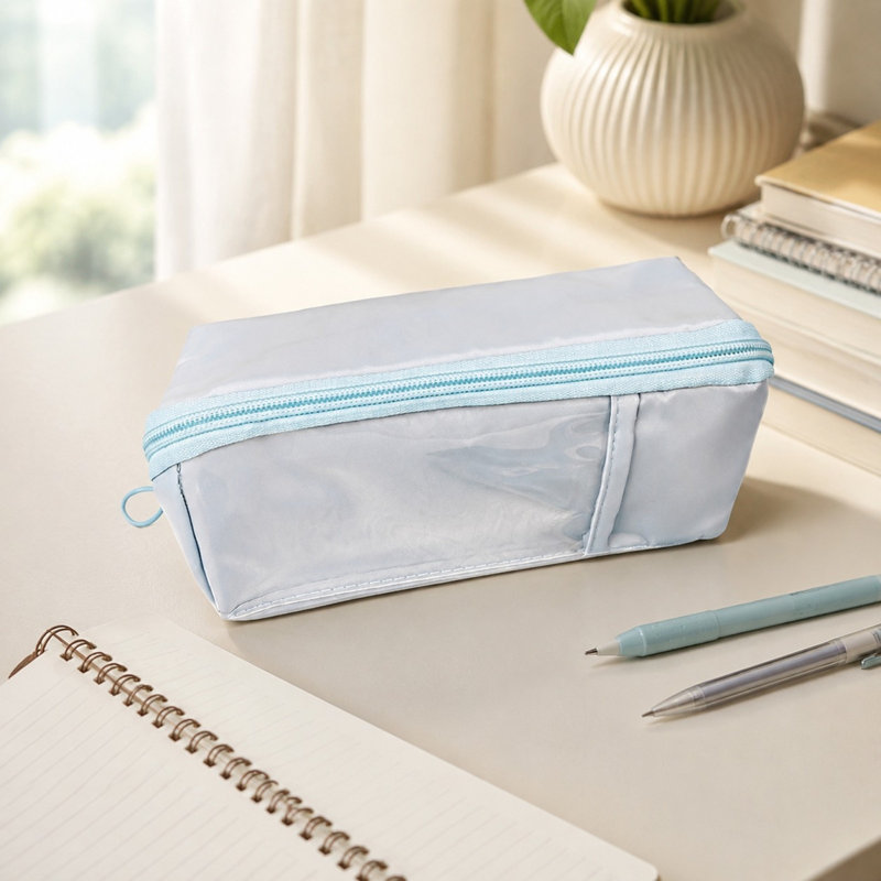 Trousse à crayons en forme de coussin, cadeau pour étudiant, trousse à crayons attrayante à plusieurs compartiments, rangement pour fournitures scolaires, grande capacité