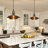 12'' Wide 1 - Light Vintage Metal Pendant Light with Wood-Grain and Silver Layered Shade Design