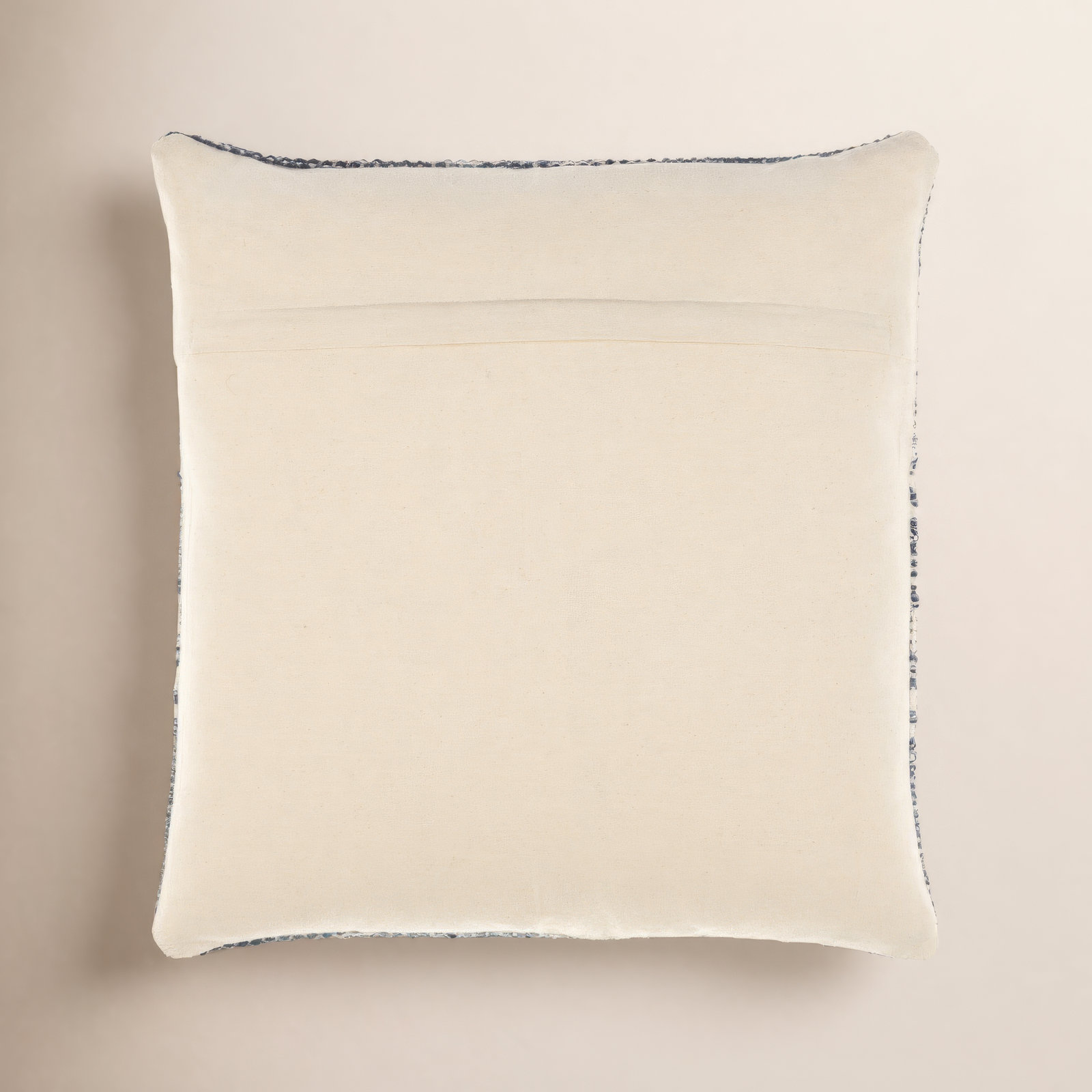 Julian Geometric Cotton Throw Pillow, 20" x 20", Navy, Down