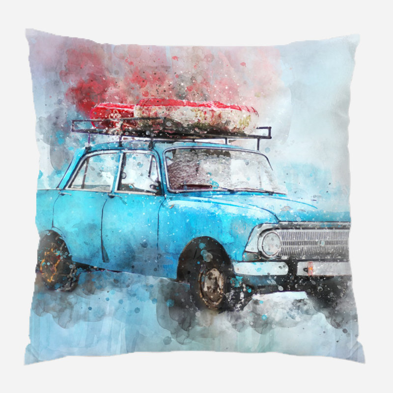 Housse de coussin Croxton, Microsuède, Intérieur
