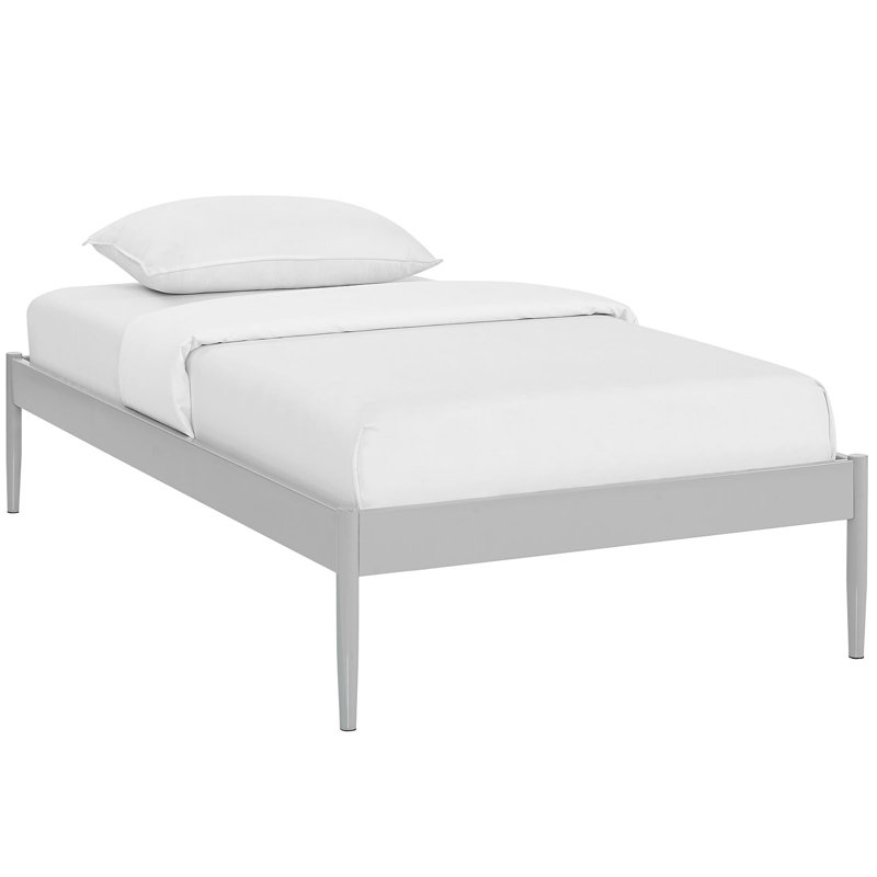 Modway Elsie Fabric Bed Frame, Twin, Gray
