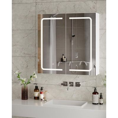 65.0mm W 65.0mm H Wall Mounted Optional Medicine Cabinet Mirror